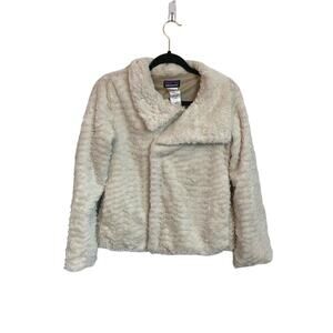 Patagonia Pelage Faux Fur Cream White Coat Size Small